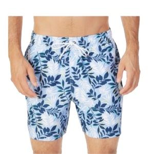 Nautica Quick-dry floral comfortable drawstring Men’s swim trunks size medium